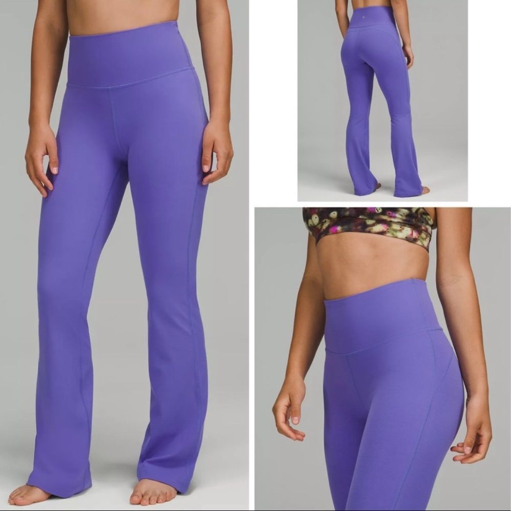 Lululemon Athletic Groove Pant Flare Hi Rise Chia Violet 10 NWT